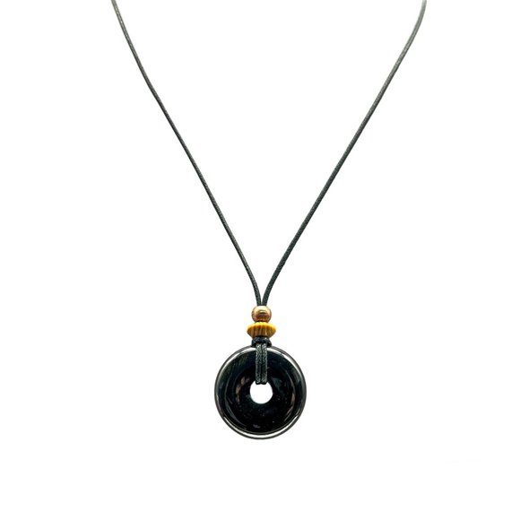 Blue Tiger’s Eye Gemstone Pendant Necklace | Handmade - Picture 5 of 7